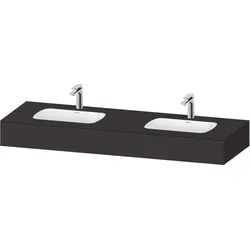 Duravit Qatego Einbauwaschtisch mit Konsole Graphit Supermatt 1600x550x170 mm - QA4695080800000 QA4695080800000