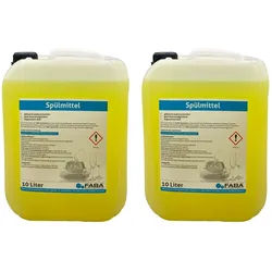 FABA Chemie Geschirrspülmittel Konzentrat Spülmittel 2 x 10 Liter