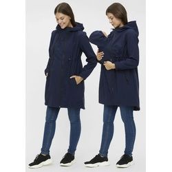 Umstandsjacke MAMALICIOUS "MLSHELLA" Gr. S (36), blau (navy) Damen Jacken Umstandsjacken mit praktischem Einsatz