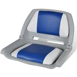 vidaXL Segelboot Bootssitz Klappbar mit Polster in Blau-Weiß 48x51x41 cm, (1-St) blau