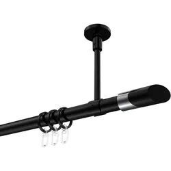 GARDINENSTANGE Sonette Verano 240 cm (geteilt in 2 x 120 cm), 1-läufig, 20 mm Ø Schwarz