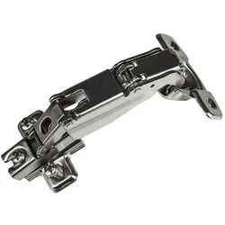 SO-TECH® Türbeschlag Weitwinkelscharniere 165° inkl. Montageplatte (2 St) silberfarben