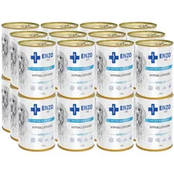 ENZO VET Hypoallergenes Futter mit Pute für Hunde 24x400g