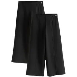 Clarks Schlupfhose Clarks Schlupf-Hose mit weitem Bein, 2er-Pack (2-tlg) schwarz 168 (16 J.)