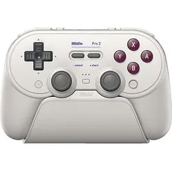 8BITDO Pro 3 Bluetooth Classic Gaming Controller Grau für Nintendo Switch, Switch 2, PC, Android, iOS