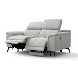RELAXSOFA FIERO 2-Sitzer mit 2 Relaxfunktionen, hellgrau