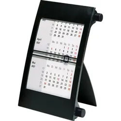 Baier & Schneider Tischkalender rido/idé 7038000907 3-Monats-Tischkalender 2027 90×120 mm, schwarz