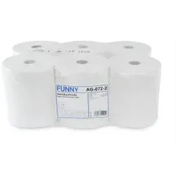 Rollenhandtuchpapier, 2-lagig, für Spender mit Verzögerungsautomatik, 1 Karton = 6 Rollen à 130 Meter in hochweiß