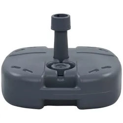 vidaXL Schirmhalter Tragbarer Sonnenschirmständer Grau Sand/Wasser, 1 tlg. grau