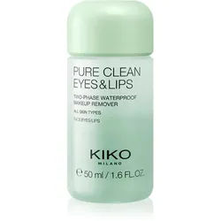 KIKO Milano Pure Clean Eyes&Lips Zweiphasen-Foundation-Entferner für wasserfestes Augen- und Lippen-Make-up mini 50 ml