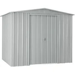 Globel Metallgerätehaus Gartenmanager Dream 65 - 86 - 88 -108 - 1010 234 x 237 cm (Dream G88) silber-metallic