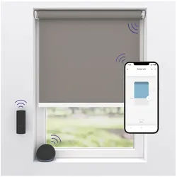Wireless Electric Black-Out Rollerblind 100x190cm - Grey