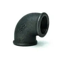gebofittings Temperguss Gewindefittings 90 - Winkel 90 - 2, schwarz"