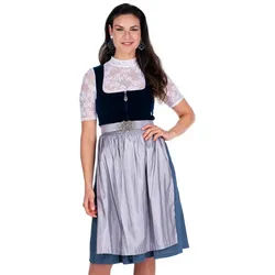 MarJo Dirndl Samt Dirndl 2tlg. - INKA - saphir/blau/silber blau|silberfarben 46