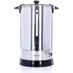 Camry CR1259 Heißgetränkespender, Crock-Pot, 20L, Wasserhahn, Edelstahl, Wasserkocher, Heißwein, Silber, 160W, 160W