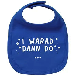 Bavariashop Lätzchen Lätzchen "I warad dann do" grau