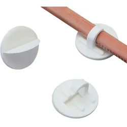 100 Stifthalter, Cliphaken, selbstklebend, Kunststoff, weiß