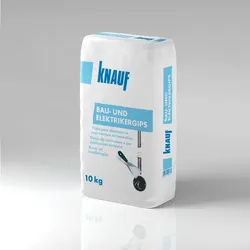 KNAUF Montagegips »Bau- und Elektrikergips«, geeignet für: Wand & Decke, 10 kg - grau