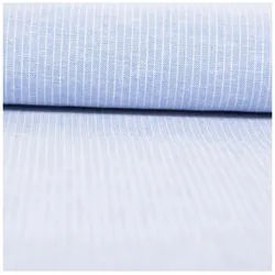 SCHÖNER LEBEN. Stoff Leinenstoff Meterware Baumwollstoff Chambray hellblau 1,38m, allergikergeeignet blau