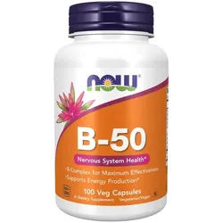 Now Foods Vitamin B-50 mg 100 Veg-Kapseln Pc