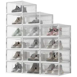 SONGMICS Schuhbox, Schuhboxen, 12er Set, Aufbewahrungsbox, für Schuhe bis Größe 43