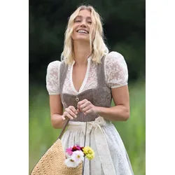 MarJo Dirndl Samt Dirndl 2tlg. - EIDENBERG - teak/seidenweiß 38