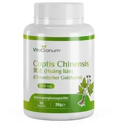 VitaSanum®- Coptis Chinensis 黄连 (Huáng lián) (Chinesischer Goldfaden) Kapseln 60 St