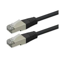 ROLINE Patchkabel Cat.6 (Class E) LAN-Kabel, RJ-45 Männlich (Stecker), RJ-45 Männlich (Stecker) (30.0 cm), PoE, S/FTP (PiMF) schwarz