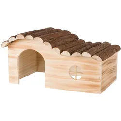 TRIXIE Haus Hanne, Zwergkaninchen, Rindenholz / geflammt, 41 x 21 x 23 cm