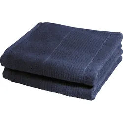 Badetuch FLEURESSE "2828", blau (dunkelblau, marine), B:90cm L:200cm, Frottier, Obermaterial: 100% Baumwolle, Handtücher, Badetuch, Duschhandtücher, Handtücher, Walkfrottee, 100% Baumwolle