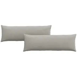 vidaXL Sitzauflage Sofakissen 2 Stück Hellgrau 120 x 40 cm Stoff, (2 St) grau