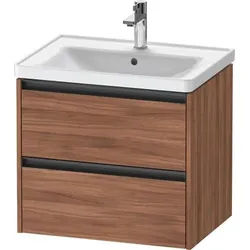 Duravit Ketho.2 Waschtischunterbau wandhängend Nussbaum Matt 634x455x549 mm - K25282079790000 K25282079790000