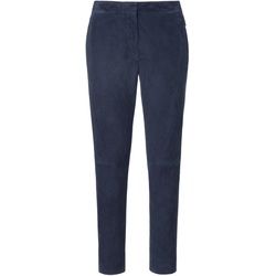 Le pantalon en cuir velours chevreau Fadenmeister Berlin bleu