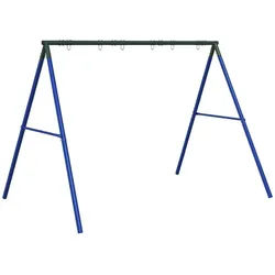 vidaXL Schaukelkombination 2735 cm Schaukelgestell mit 6 Haken Blau Stahl blau