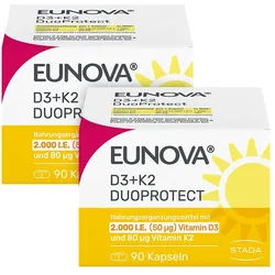 EUNOVA® DuoProtect Vitamin D3+K2 2000IE/80UG 2X90 St