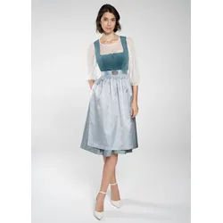 Spieth & Wensky Dirndl Dirndl "Fee" (1-tlg) mit dekorativer Metallschließe blau 42