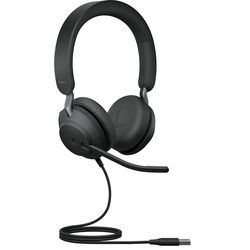 Jabra Evolve2 40 SE, Beidseitiges Headset, Kabelgebunden USB-A-Anschluss, 3 Mikrofone, Geräuschisolierendes Design, MS Teams zertifiziert