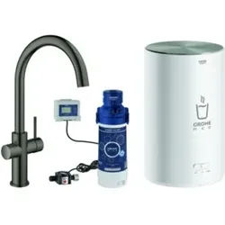 Grohe Spültisch-Einhebelmischer Red Duo hd graph. gebürstet, M-Size, mit Boiler