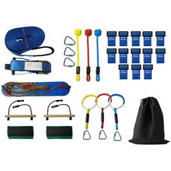 Xxxl Ninja-Slackline-Set Pacour , Blau , Textil , Freizeit & Co, Gartenspielzeug, Hüpfburgen & Trampoline