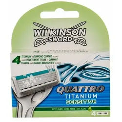 Wilkinson Rasierklingen SWORD Quattro Titanium Sensitive Rasierklingen, 4 St