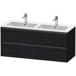 Duravit Ketho.2 Waschtischunterbau wandhängend Eiche Schwarz Matt 1280x480x550 mm - K25266016160000 K25266016160000