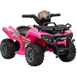 Homcom Mini Elektro-Quad Kinder Elektro ATV Kinderwagen Kinderauto Rosa , Metall , 42x45x70 cm , Freizeit & Co, Gartenspielzeug, Kinder-Elektrofahrzeuge