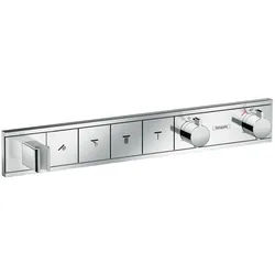 hansgrohe Brausethermostat RainSelect Thermostat für 4 Verbraucher mit integriertem Brausehalter Unterputz