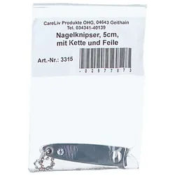 Nagelknipser 5 cm mit Kette und Feile