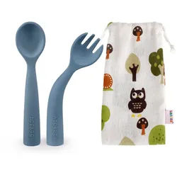 Haakaa Biegbares Besteck Set 1 St blau