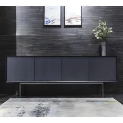 Xlmoebel Sideboard Elegantes Jugendstil Sideboard aus edlen Materialien mit Stauraum (Sideboard), Hergestellt in Europa schwarz
