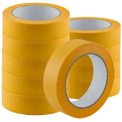 doitBau Kreppband 24 Rollen Goldband Fineline Tape Klebeband 25mm je 50m (24-St) 2,5 cm