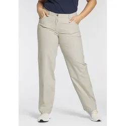 5-Pocket-Hose KJBRAND "Babsie Mikro", Damen, Gr. 54, N-Gr, beige, Web, Obermaterial: 60% Baumwolle, 37% Polyamid, 3% Elasthan, figurumspielend lang, Hosen 5-Pocket-Hose, mit Komfortbund