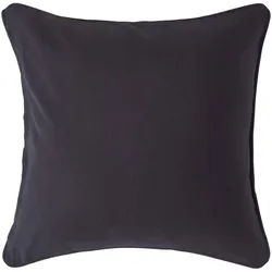 Homescapes Kissenhülle schwarz 30/30 cm, 100% Baumwolle , Schwarz , Textil , Uni , Quadratisch , 30x30 cm , Oeko-Tex® , Heimtextilien, Bezüge, Kissenbezüge