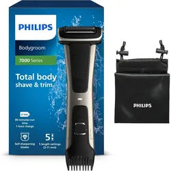 Philips Haarschneider Elektrokörperrasierer Series 7000 BG7025/15 silberfarben